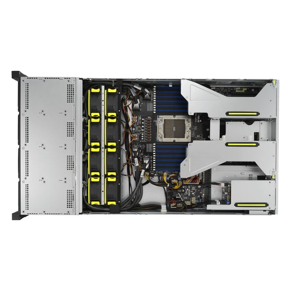 ASUS RS521A-E12-RS12U Socket SP5 Teline ( 2U ) Musta, Hopea