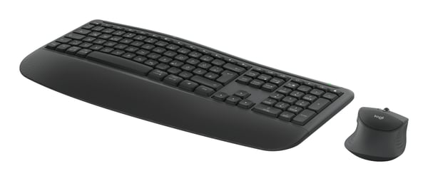 Logitech Signature Comfort Plus Combo MK880 tangentbord Mus inkluderad Universal Trådlös RF + Bluetooth QWERTZ tyska grafit