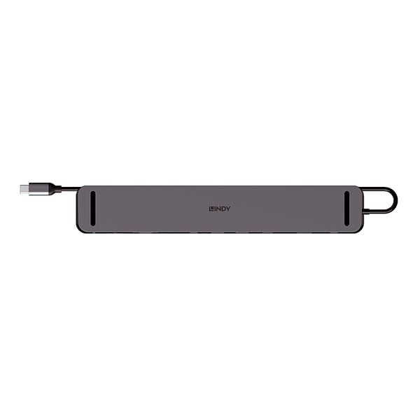 Lindy 43392 kannettavien tietokoneiden telakka ja porttitoistin Telakointi USB 3.2 Gen 1 (3.1 Gen 1) Type-C Antrasiitti
