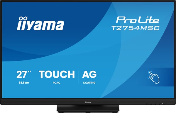 iiyama ProLite T2754MSC-B2AG tietokoneen litteä näyttö 68,6 cm (27") 1920 x 1080 pikseliä Full HD LED Kosketusnäyttö Monikäyttäjä Musta