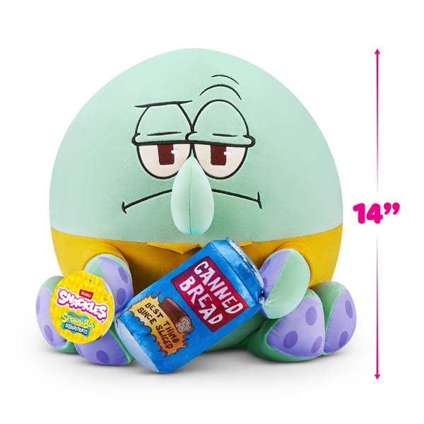 Snackles licenseret figur Svampebob Firkant 35 cm plysdyr (SQUIDWARD TENTACLES)