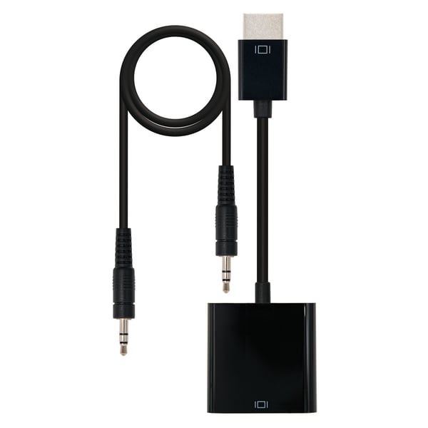 Nanocable 10.16.2001-BK videokabel adapter 0,1 m Sort