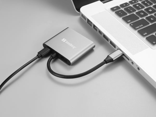 Sandberg 136-44 USB grafisk adapter Grå