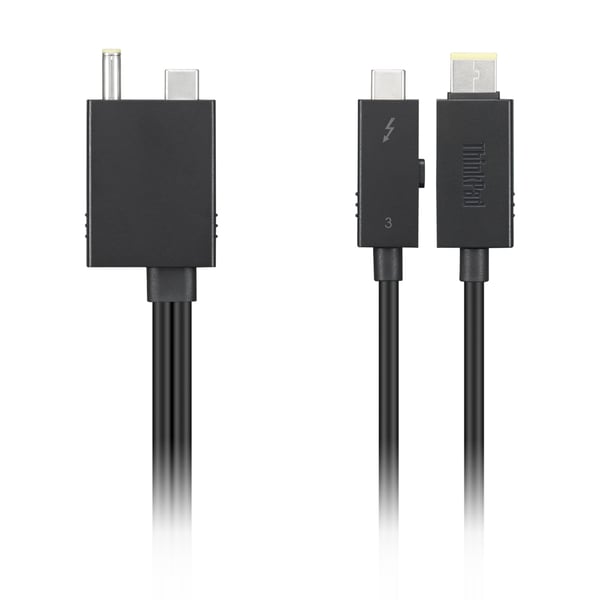 Lenovo 4X91K16970 Thunderbolt kabel 0,7 m 40 Gbit/sek. Sort