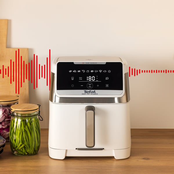 Tefal Easy Fry Silence EY8421E0 fritös Single 7 l Fristående 1800 W Varmluftsfritös Vit