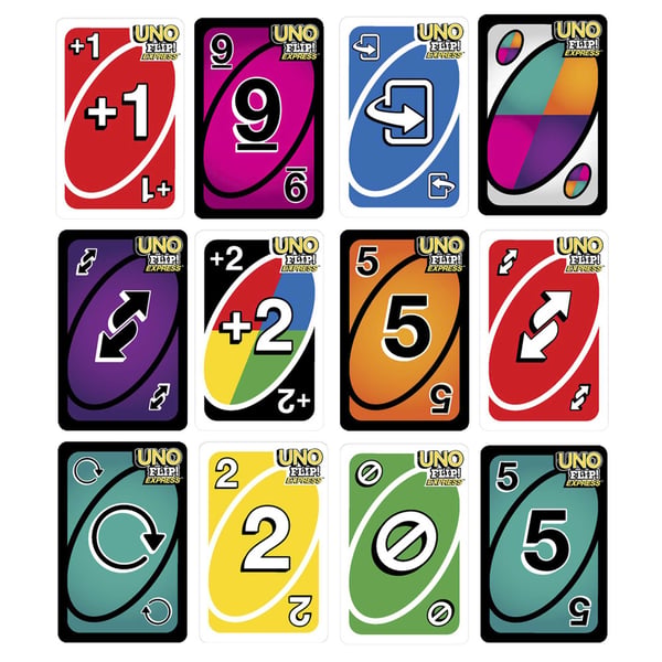 Mattel Games GXD75 sällskapsspel Uno Flip! Express Kortspel Kasta kort
