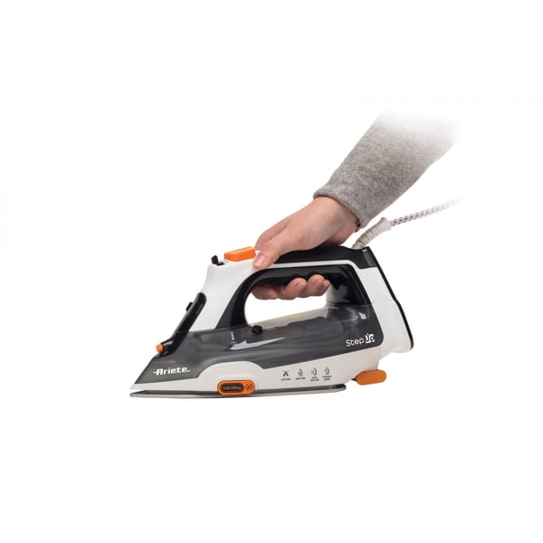 Ariete 6190/00 Kuiva- & höyrysilitysrauta Ceramic Ultra Glide -pohjalevy 2400 W Harmaa, Musta