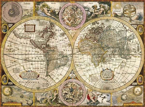 Clementoni Old Map Kuviopalapeli 3000 kpl Kartat