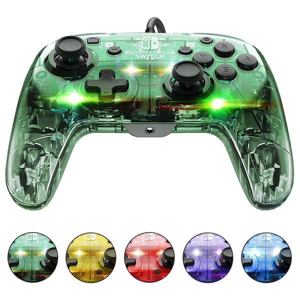 PDP Afterglow Deluxe+ Transparent USB Spelplatta Analog / Digital Nintendo Switch, Nintendo Switch OLED