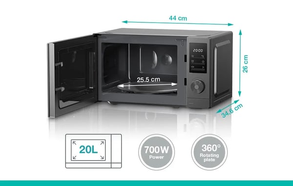 Gorenje MO20E1T4 Rostfritt stål Enbart mikrovågsugn Bänkdiskmaskin 20 l 700 W