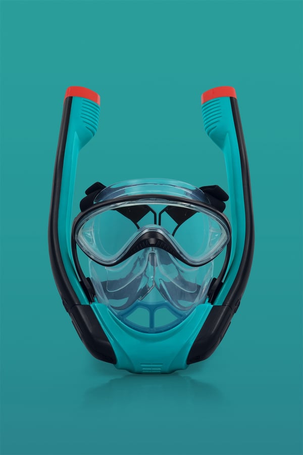 Bestway 24058 / 23 dykkemaske Silikone Sort, Rød, Transparent, Turkis Voksen