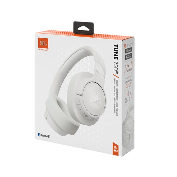 JBL Tune 720BT Headset Kabel & Trådlös Huvudband Samtal/musik USB Type-C Bluetooth Vit