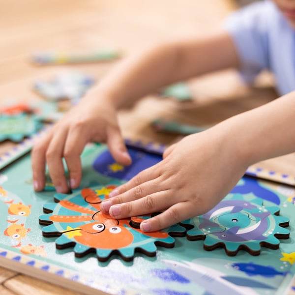 Melissa & Doug Wooden Underwater Puslespil 18 stk Dyr