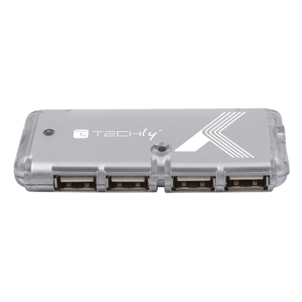 Techly IUSB2-HUB599TY interface hub USB 2.0 480 Mbit/s Grå