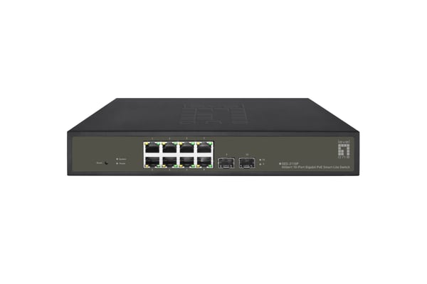 LevelOne GES-2110P verkkokytkin Hallittu L2 Gigabit Ethernet (10/100/1000) Power over Ethernet -tuki Musta