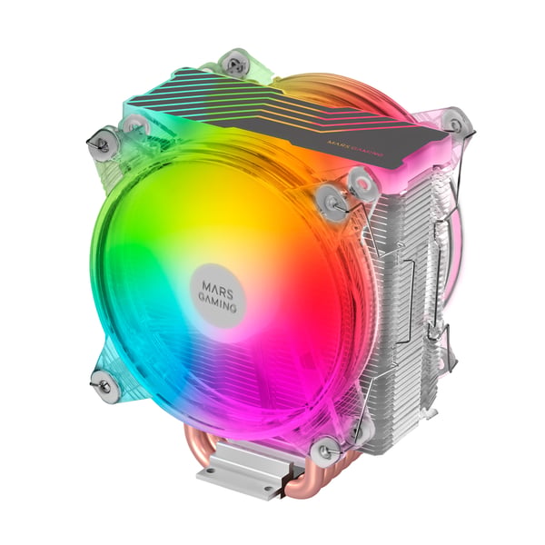 Mars Gaming MCPU66 kylsystem för dator Processor Luftkylare 12 cm Silver, Transparent 1 styck