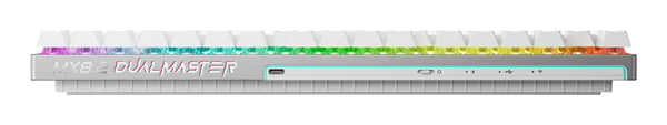 CHERRY MX 8.2 Pro TMR Wireless tastatur Spil USB + RF Wireless + Bluetooth QWERTY US International Sølv, Hvid