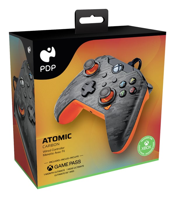 PDP Atomic Carbon-handkontroll för Xbox Series X/S & PC