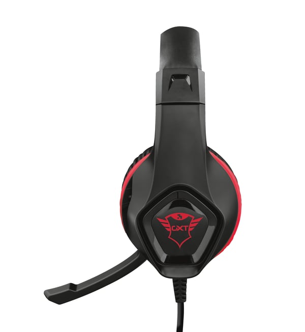 Trust GXT 404R Rana Headset Ledningsført Spil Sort, Rød