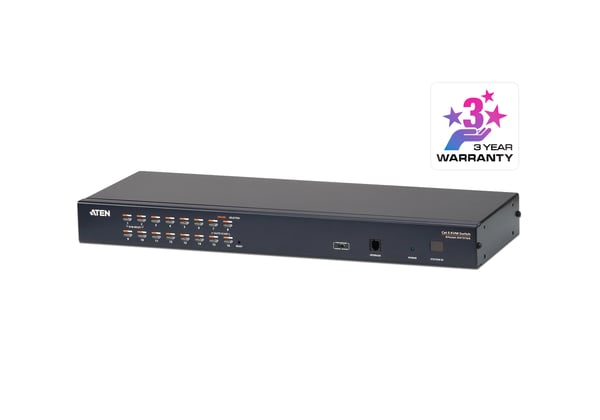 ATEN KH1516A KVM-kytkin Telineasennus Musta