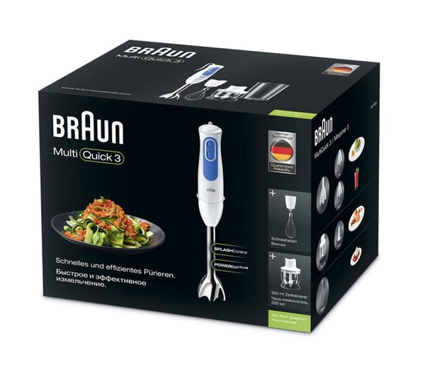 Braun MQ 3025 Spaghetti 600 L Nedsænkning blender 700 W Blå, Hvid