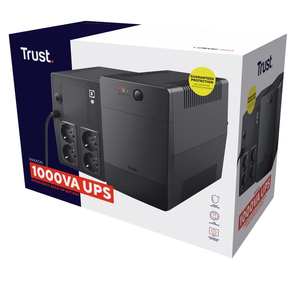 Trust Paxxon UPS-enhed 1 kVA 600 W 4 AC stikkontakt(er)