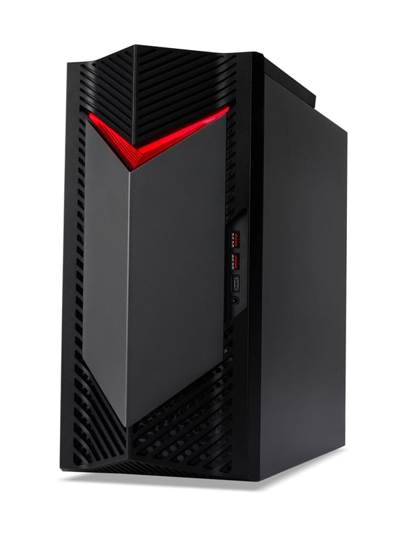 Acer Nitro 50 (N50-660) Intel Core Ultra 7 265F 32 GB DDR5-SDRAM 1 TB SSD NVIDIA GeForce RTX 5060 Windows 11 Home Skrivbord PC Svart, Röd