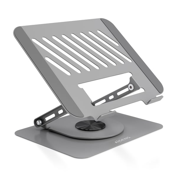AISENS LP5SXL-487 kannettavan tietokoneen teline Kannettavan tietokoneen ja tabletin teline Harmaa 43,2 cm (17")