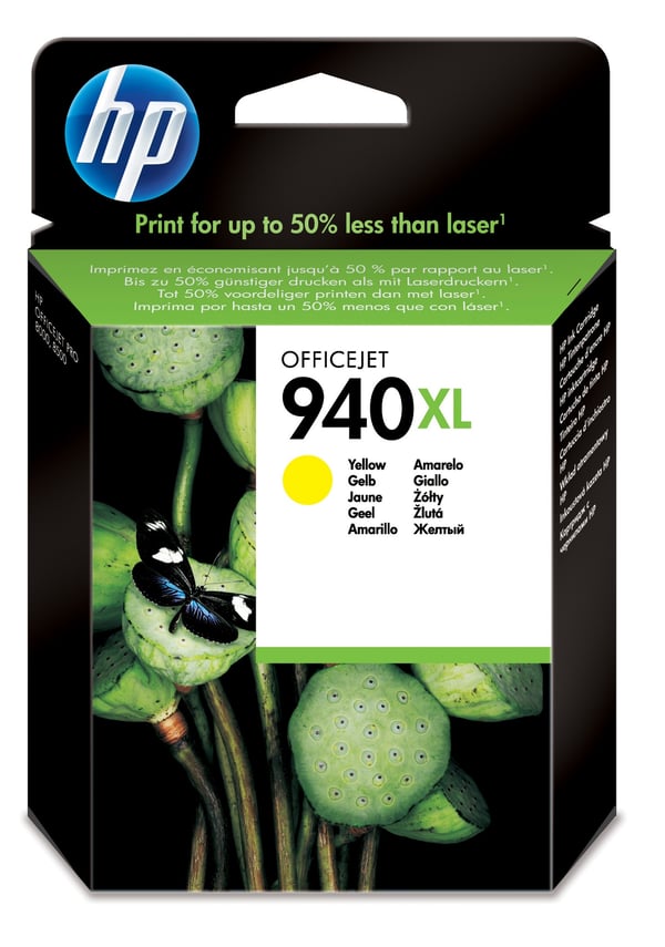 HP 940XL High Yield Yellow Original Ink Cartridge mustekasetti 1 kpl Alkuperäinen Korkea (XL) värintuotto Keltainen