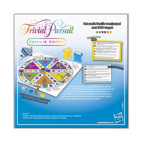 Hasbro Gaming Trivial Pursuit Family Edition Brætspil til hele familien fra 8 år og opefter