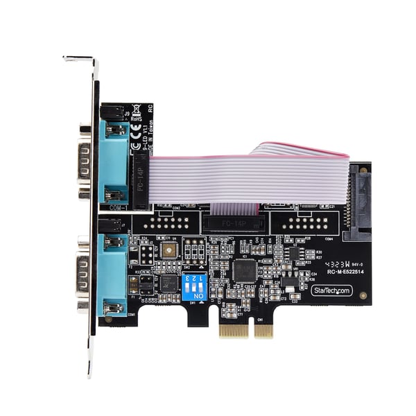StarTech.com 2-Port Seriell PCIe-kort, RS232/RS422/RS485 Seriellkort