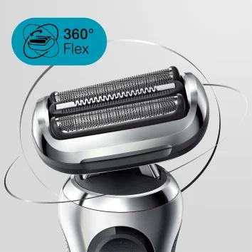 Braun Series 7 71-S7200cc Folie shaver Trimmer Sort, Sølv
