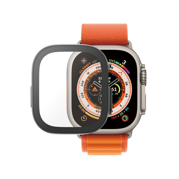 PanzerGlass ® Screen Protector Full Body with D3O® Apple Watch Ultra | 49mm | Black Kirkas näytönsuoja 1 kpl