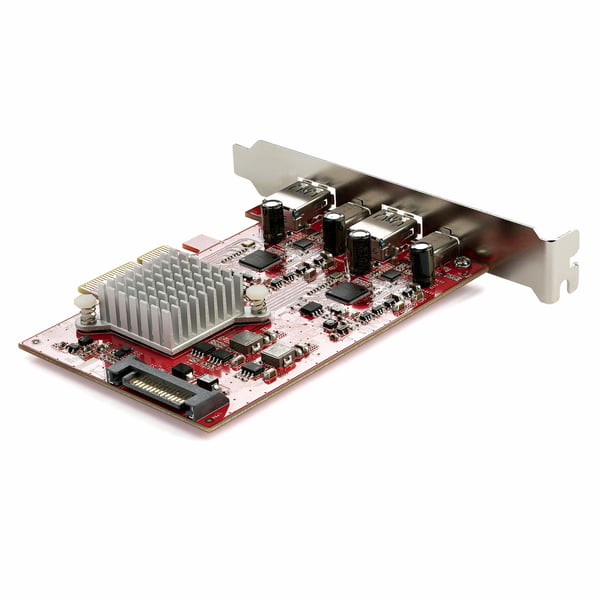 StarTech.com 4-ports USB PCIe-kort - 10 Gbps USB PCI Express-expansionskort med 2 styrenheter - 2x USB-C och 2x USB-A-portar (USB 3.2 Gen 2) - USB/USB-C PCI-e-kort - Helprofil
