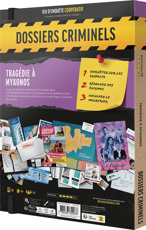 Asmodee Dossiers Criminels : Tragédie à Mykonos 120 min Lautapeli