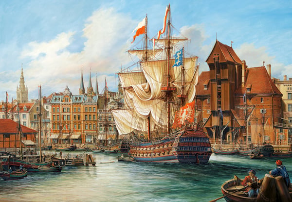 Castorland The Old Gdansk 1000 pcs Puslespil 1000 stk Skibe