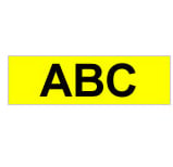 Brother Strong Adhesive Gloss Laminated Tape - 9mm, Black/Yellow etikett-tejp TZ