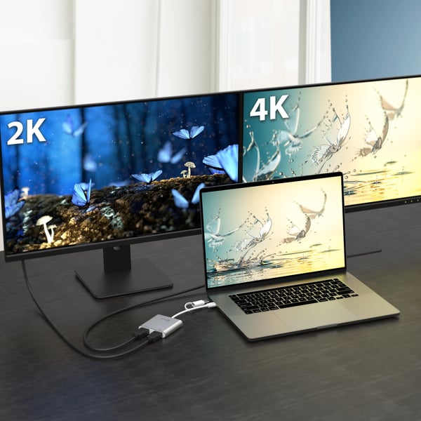 j5create JCA365-N USB-C® till dubbel HDMI™-adapter för flera skärmar