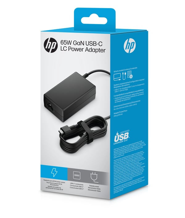 HP 65W GaN USB-C LC Power Adapter