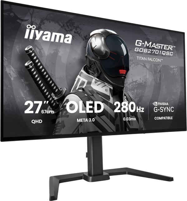 iiyama G-MASTER GOB2701QSC-B1 computerskærm 68,6 cm (27") 2560 x 1440 pixel 2K Ultra HD OLED Sort