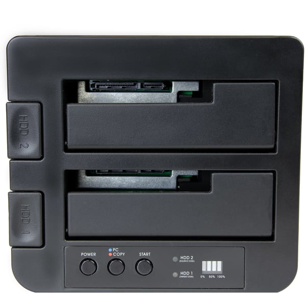 StarTech.com Fristående hårddiskduplicerare, dubbel HDD/SSD-kloningskopierare, USB 3.1 (10 Gbps)
