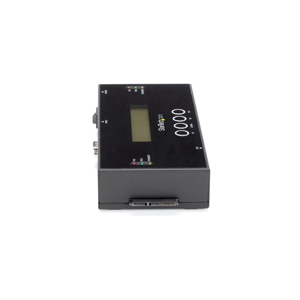 StarTech.com 1:1 fristående hårddisk-duplikator och -raderare, SAS- och SATA HDD/SSD-klonerare/-kopierare, hårddiskduplikator och -raderare, LCD-bildskärm, TAA-kompatibel