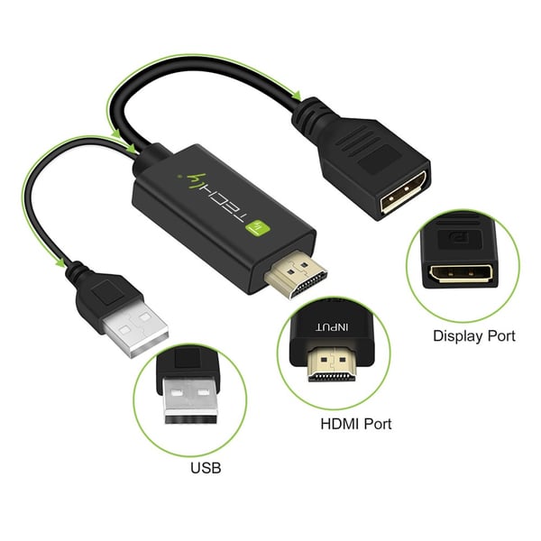 Techly ICOC HDMI-DP12A video omformer 4096 x 2160 pixel