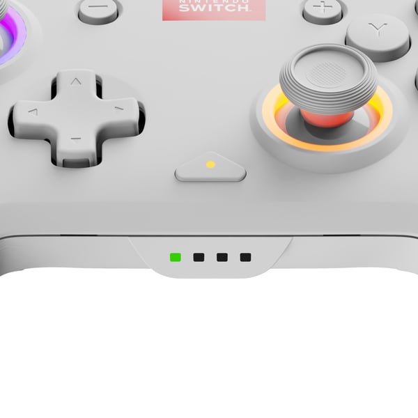 PDP Afterglow Wave Vit Spelplatta Analog / Digital Nintendo Switch, Nintendo Switch OLED