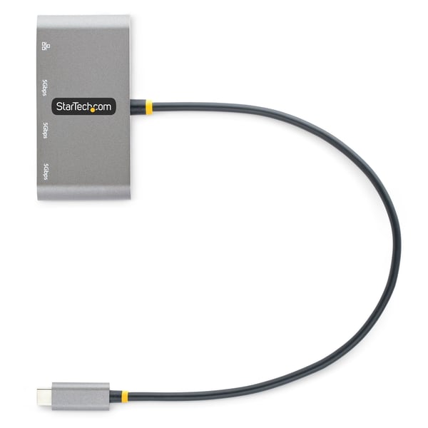 StarTech.com 3-Port USB-C Hubb med Ethernet, 3x USB-A Portar, Gigabit Ethernet, USB 3.0 5Gbps, Bussdriven
