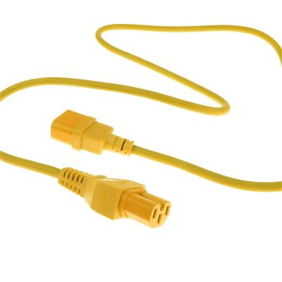 ACT AK5307 el-ledning Gul 1,2 m IEC C14 IEC C15