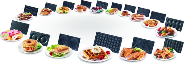 Tefal Snack Collection SW852D voileipägrilli 700 W Musta, Ruostumaton teräs