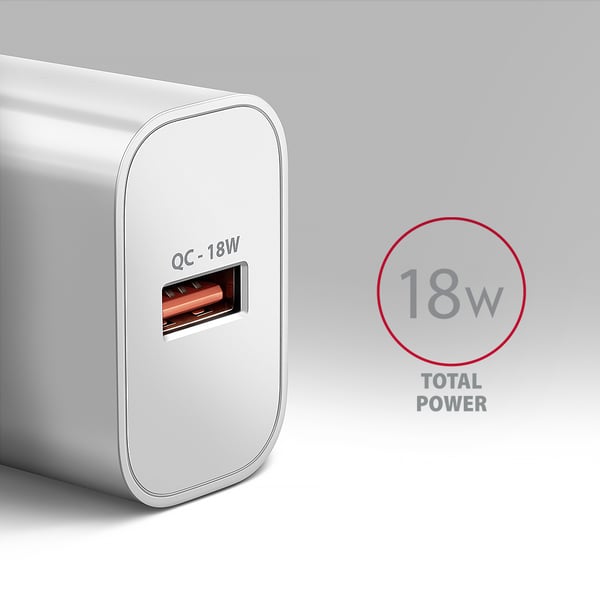 Axagon ACU-QC18W oplader til mobil enhed Mobiltelefon, Smartphone, SmartWatch, Tablet, Universel Hvid Vekselstrøm Hurtig opladning Indendørs