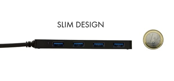 i-tec Advance C31HUB404 gränssnittshubbar USB 3.2 Gen 2 (3.1 Gen 2) Type-C 5000 Mbit/s Svart