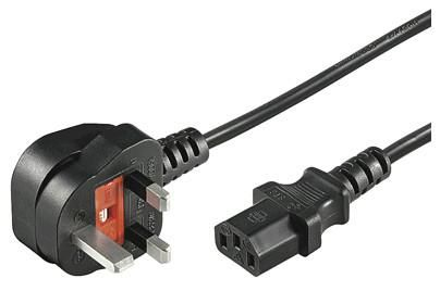 Microconnect PE090420 el-ledning Sort 2 m Strømstik type G C13 forbinder